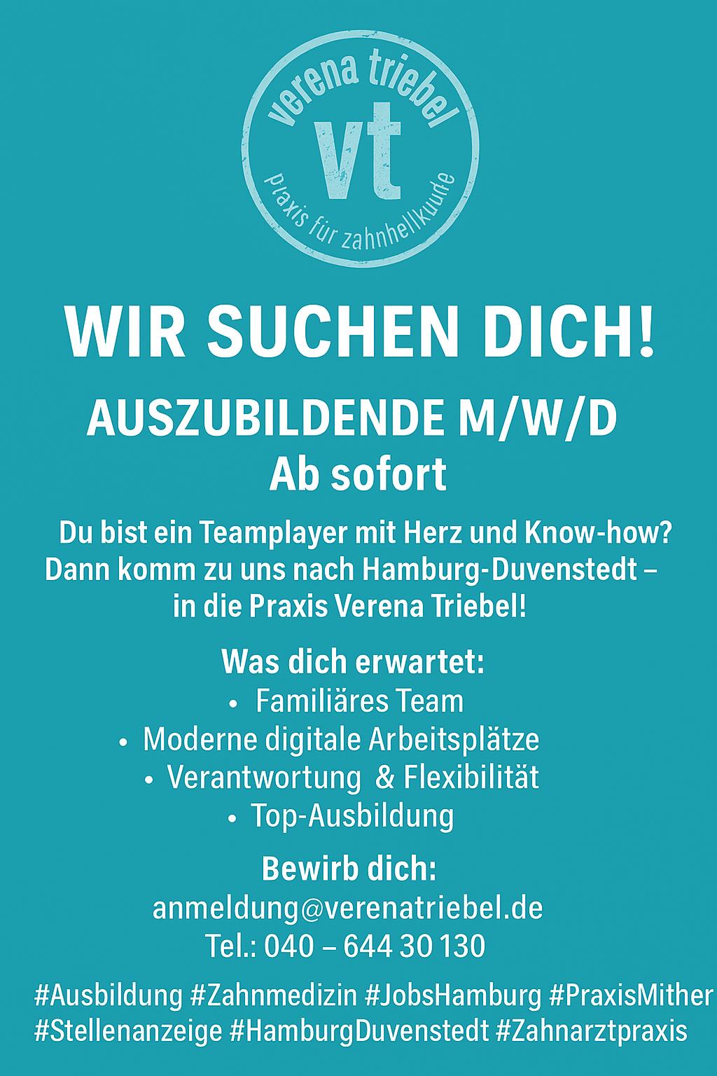 Verena Triebel Stellenanzeige Auszubildende